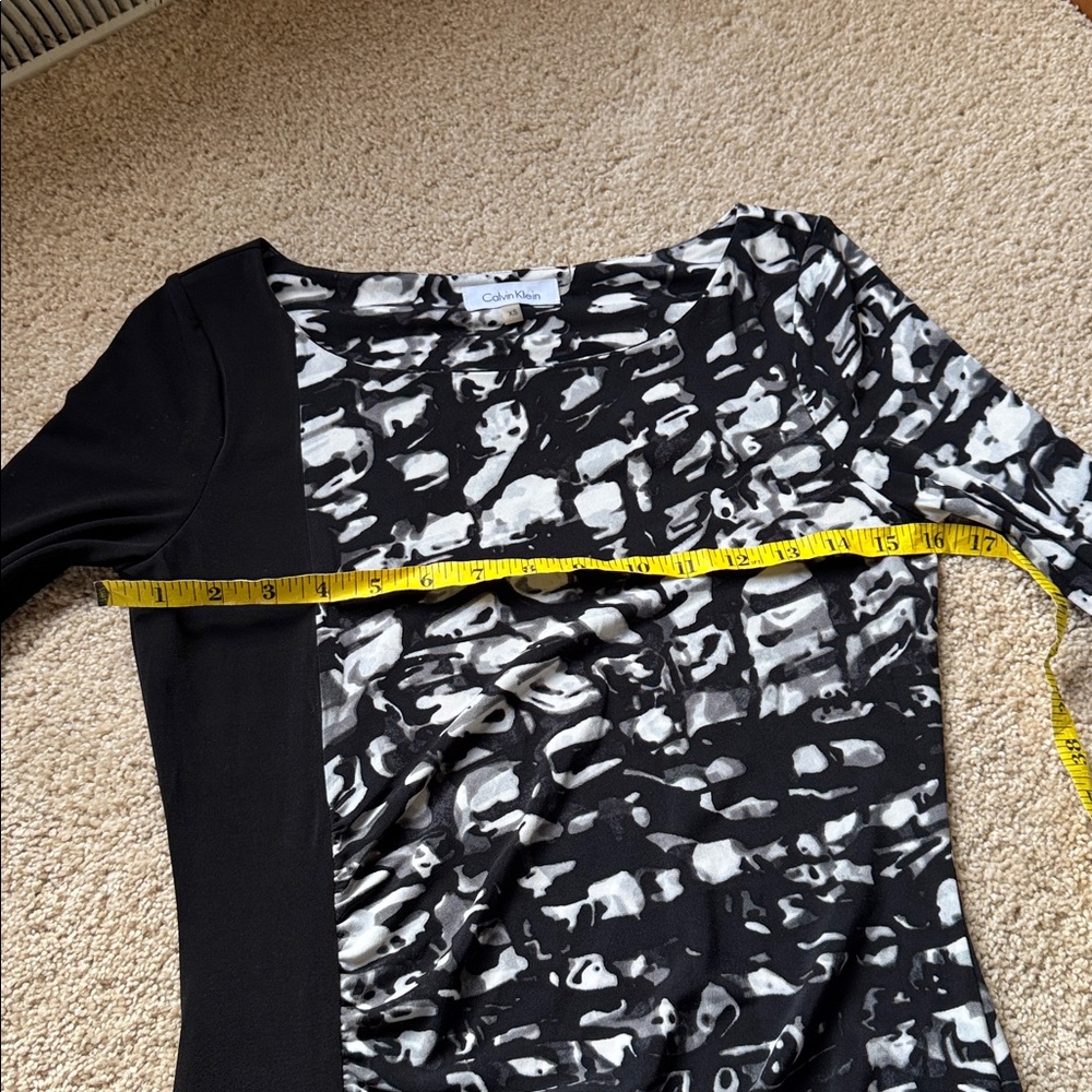 Calvin Klein abstract black & white dress size XS - Picture 8 of 11
